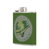 グリーン軍隊ヘルメット フラスク (左)