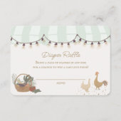 グリーン農家マーケットファームおむつラッフルインサート エンクロージャーカード (正面)