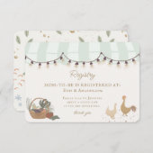 グリーン農家マーケットファームのフレッシュレジストリの挿入 エンクロージャーカード (正面/裏面)