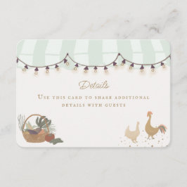 グリーン農家マーケットファームフレッシュ詳細インサート エンクロージャーカード