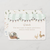 グリーン農家マーケットファームフレッシュ詳細インサート エンクロージャーカード (正面/裏面)