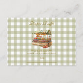 グリーン農家マーケットベイビーシャワーおむつラッフル エンクロージャーカード (正面)