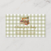 グリーン農家マーケットベビーシャワーブックベビー エンクロージャーカード (正面)