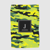 グリーン迷彩柄カスタムアーバンシティ ゴルフタオル (正面)