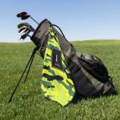 グリーン迷彩柄カスタムアーバンシティ ゴルフタオル (グリーン)