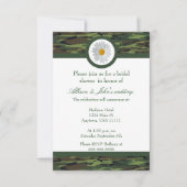 グリーン迷彩柄ブライダルシャワー招待 招待状 (正面)
