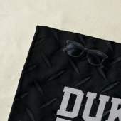 グリーン迷彩柄ブラックラボドッグ飼育動物名ペット ビーチタオル (インサイチュ)