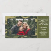 グリーン迷彩柄ホリデーグリーティング シーズンカード (正面)