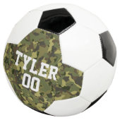 グリーン迷彩柄名前をカスタムするとスポーツナンバー サッカーボール (3/4)