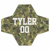 グリーン迷彩柄名前をカスタムするとスポーツナンバー サッカーボール (フラット)