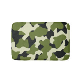 グリーン迷彩柄牛の斑点 バスマット