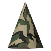 グリーン迷彩柄紙パーティーハッツ パーティーハット (裏面)