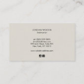 グリーン迷彩柄/カモフラージュ模様 名刺 (裏面)