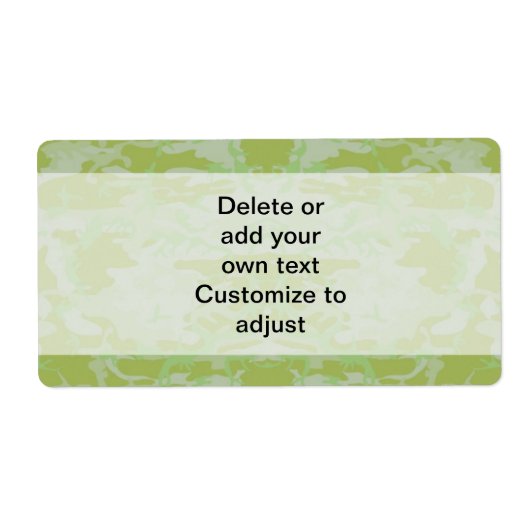 グリーン迷彩柄 ラベル (正面)