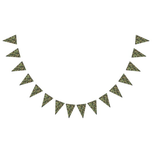 グリーン迷彩柄 | 迷彩ハンターラブ バンティングフラッグ (全)