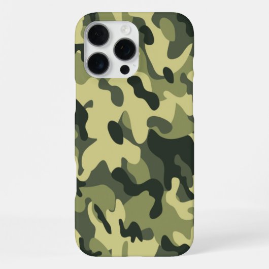 グリーン迷彩柄 iPhoneケース (裏面)