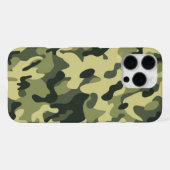 グリーン迷彩柄 iPhoneケース (裏面横)