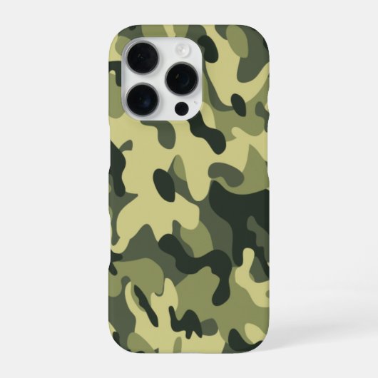 グリーン迷彩柄 iPhoneケース (裏面)