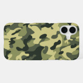 グリーン迷彩柄 iPhoneケース (裏面横)