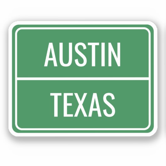 グリーン通りサインカスタムステッカー シール (正面)