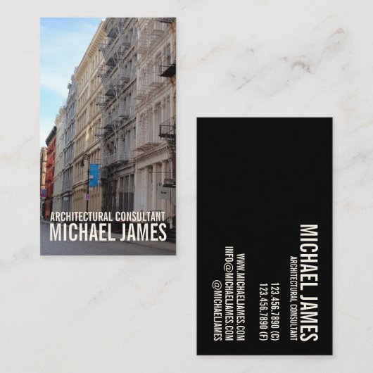 グリーン通りソーホアーキテクチャーニューヨークNYC 名刺 (正面/裏面)