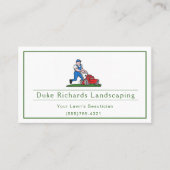 グリーン造園ヤードローンモーワーガーデンサービス 名刺 (正面)