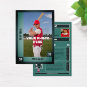 グリーン野球トレーディングカードカスタマイズ可能な統計 (デスク)