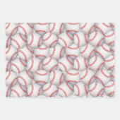 グリーン野球ラッピング紙フラットシートセット3 ラッピングペーパーシート (正面2)