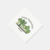 グリーン野菜パワー スタンダードカクテルナプキン (角)