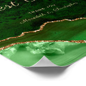 グリーン金ゴールドアゲ結婚ートのポスター ポスター (角)