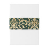 グリーン金ゴールドエメラルドビクトリアンエンチャント結婚ズ 招待状ベリーバンド (裏面例)