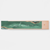 グリーン金ゴールドエメラルド名前をカスタムするドアサイン サインプレート (正面)