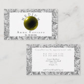 グリーン金ゴールドクリスタルボール&ダイヤモンド占い 名刺 (正面/裏面)