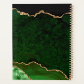 グリーン金ゴールドグリッターアゲートウェディングプランナー プランナー手帳 (裏面)