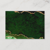 グリーン金ゴールドグリッターアゲ結婚ートの宿泊施設 エンクロージャーカード (裏面)