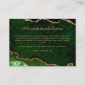 グリーン金ゴールドグリッターアゲ結婚ートの宿泊施設 エンクロージャーカード (正面)