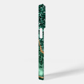 グリーン金ゴールドグリッターエメラルドあなたの名前iPhoneケース Case-Mate iPhoneケース (裏面 / 右)