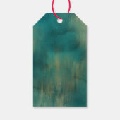 グリーン金ゴールドグリッタースパークルクリスマスツリー ギフトタグ (裏面)