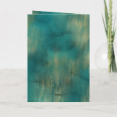 グリーン金ゴールドグリッタースパークルクリスマス カード (裏面)