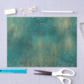 グリーン金ゴールドグリッタースパークルクリスマス 薄葉紙 (クラフト)