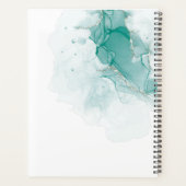 グリーン金ゴールドグリッターモノグラムの名前と職業 プランナー手帳 (裏面)