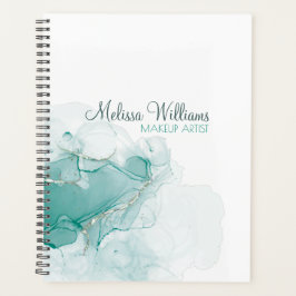 グリーン金ゴールドグリッターモノグラムの名前と職業 プランナー手帳