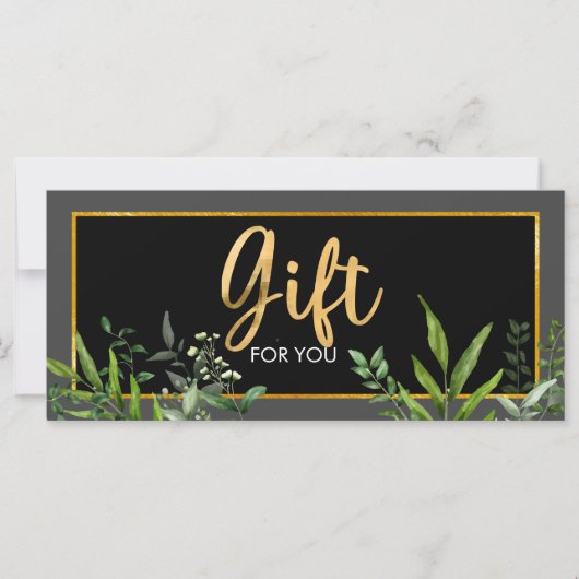 グリーン金ゴールドサロンストア商品券 (正面)