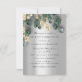 グリーン金ゴールドシルバーファースト聖体十字架 招待状 (正面)