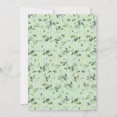 グリーン金ゴールドジャングルベビーゾウ2nd誕生日 招待状 (裏面)