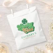 グリーン金ゴールドセントパトリックのラッキーワンファースト誕生日 フェイバーバッグ (クリップ留めされた状態)