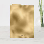 グリーン金ゴールドツリーズグラムクリスマス カード (裏面)