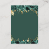 グリーン金ゴールドバタフライキンセアニラミニ招待状 名刺 (裏面)