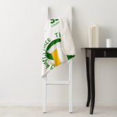 グリーン金ゴールドバレーボールコートhappy placeタイポグラフィ シェルパブランケット (インサイチュ)