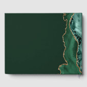 グリーン金ゴールドバー（ユダヤ教の）バル・ミツバーパーティーフォトカスタム ゲストブック (裏面)